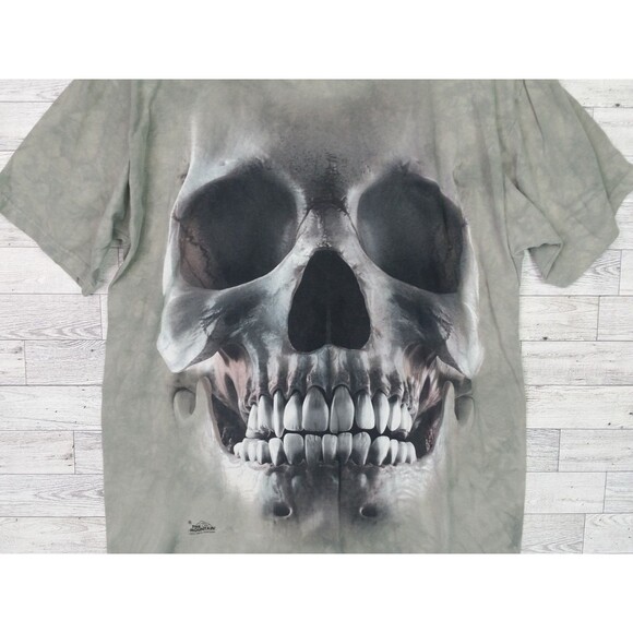 Men's The Mountain Big Skull Face Graphic Short Sleeve T-Shirt Large L - Picture 3 of 6